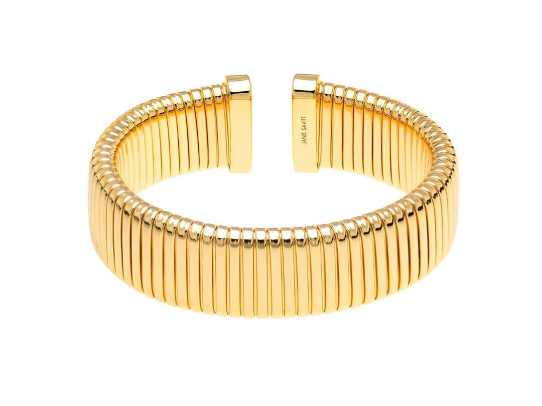 Gold Cobra Open Cuff .75 Bracelet