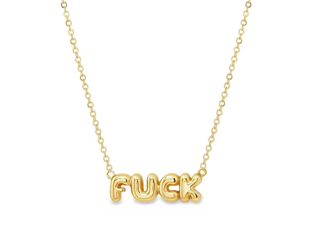 Gold F*CK Charm Necklace