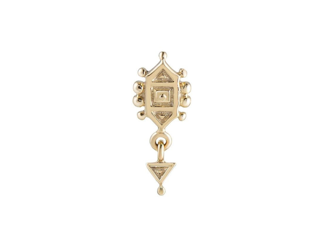 9k Dala Droplet Stud Earring