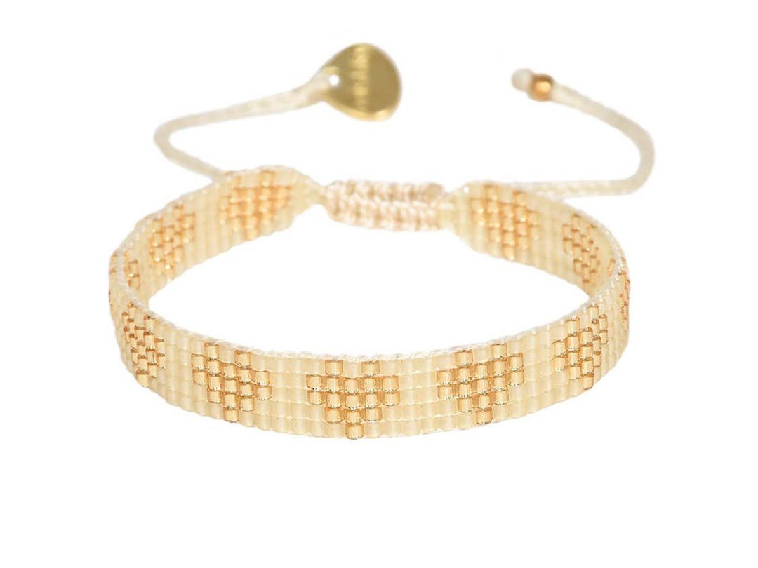 Iridescent Line of Heart Bracelet