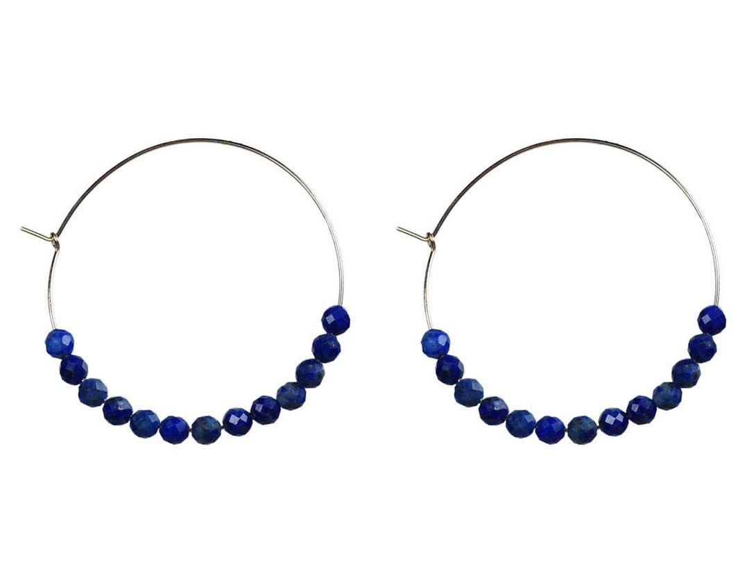 Blue Lapis Hoops