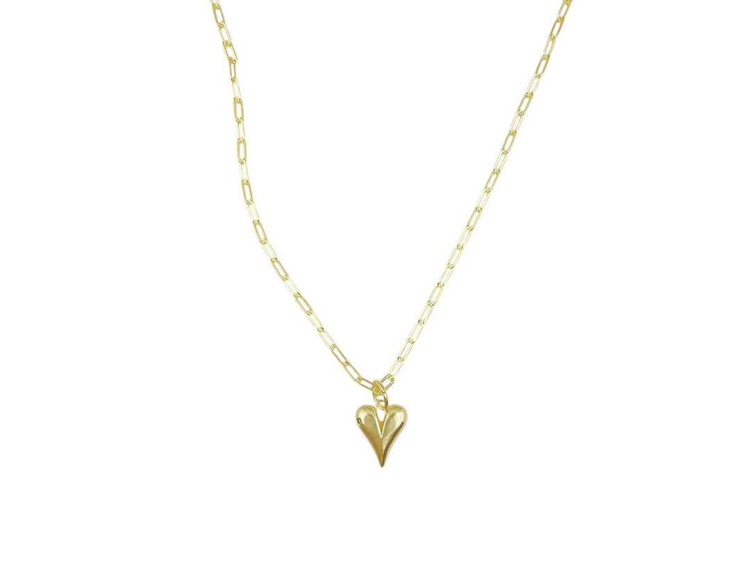 Gold Heart Charm Necklace