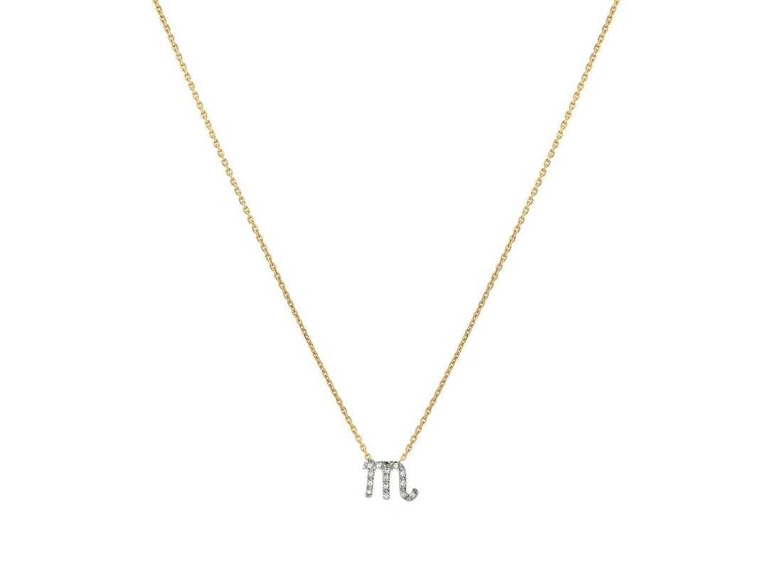 14k Diamond Scorpio Pendant Necklace