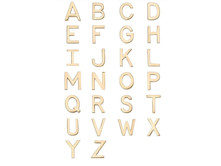 14k Asymmetrical Two Initials Necklace