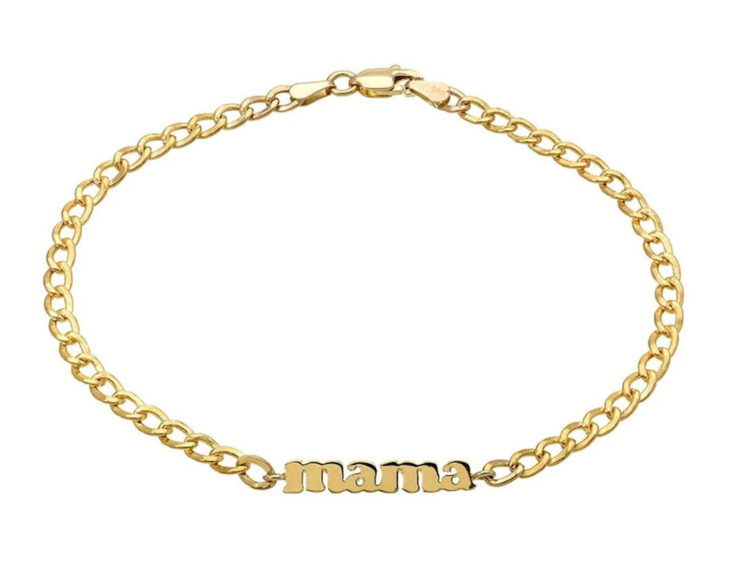 14k Cuban Link Name Bracelet
