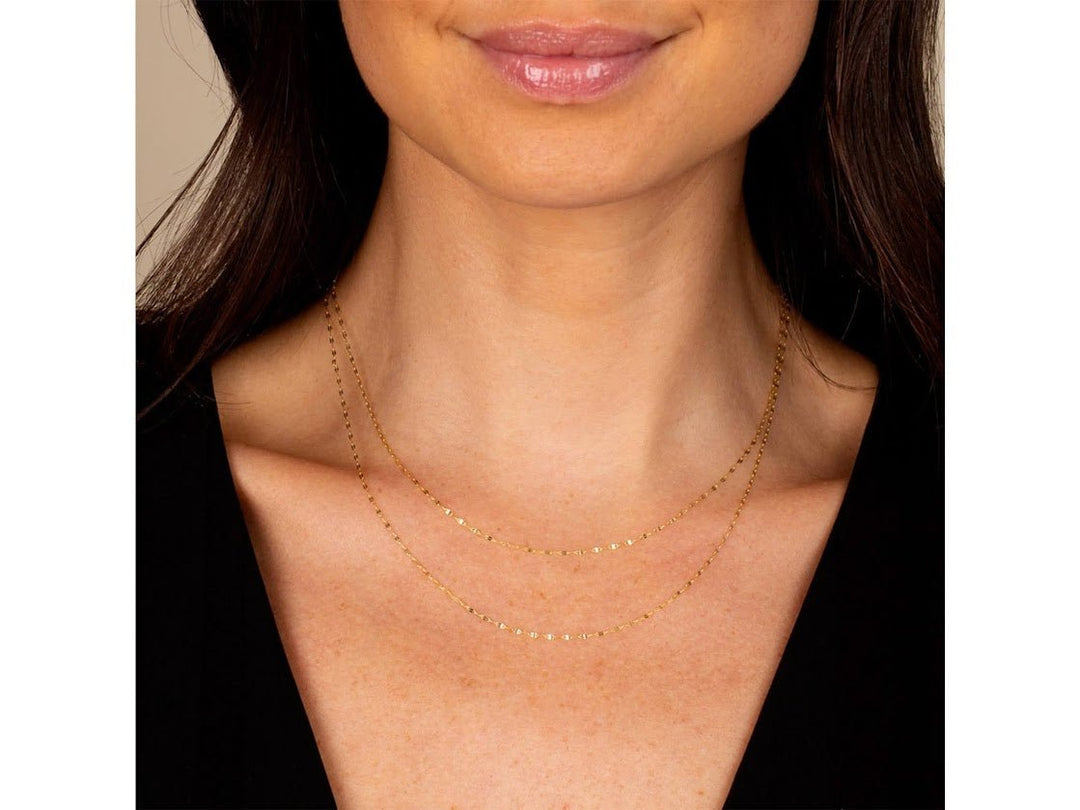 14k Baby Mariner Link Chain Necklace