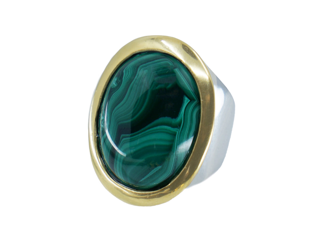 Malachite Statement Ring