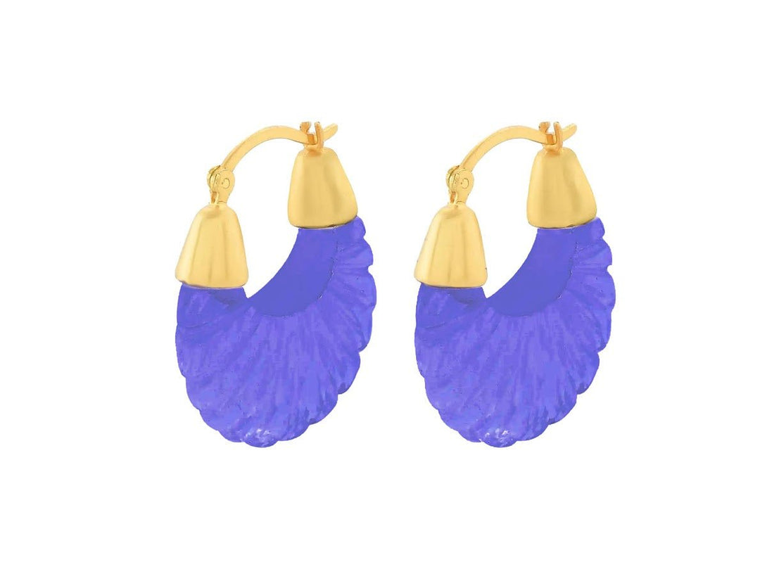 Dark Blue Crystal Etienne Earrings