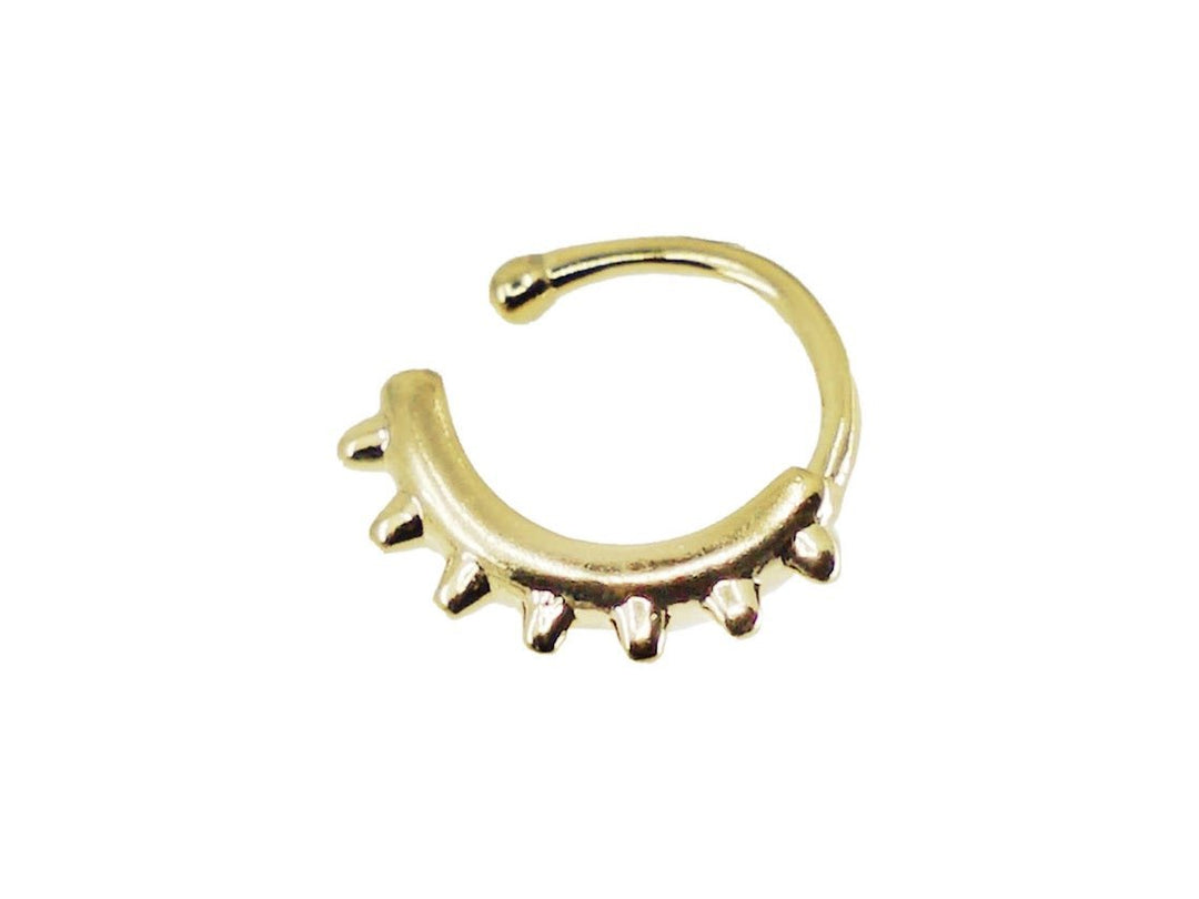 Gold Short Spike Ear Cuff