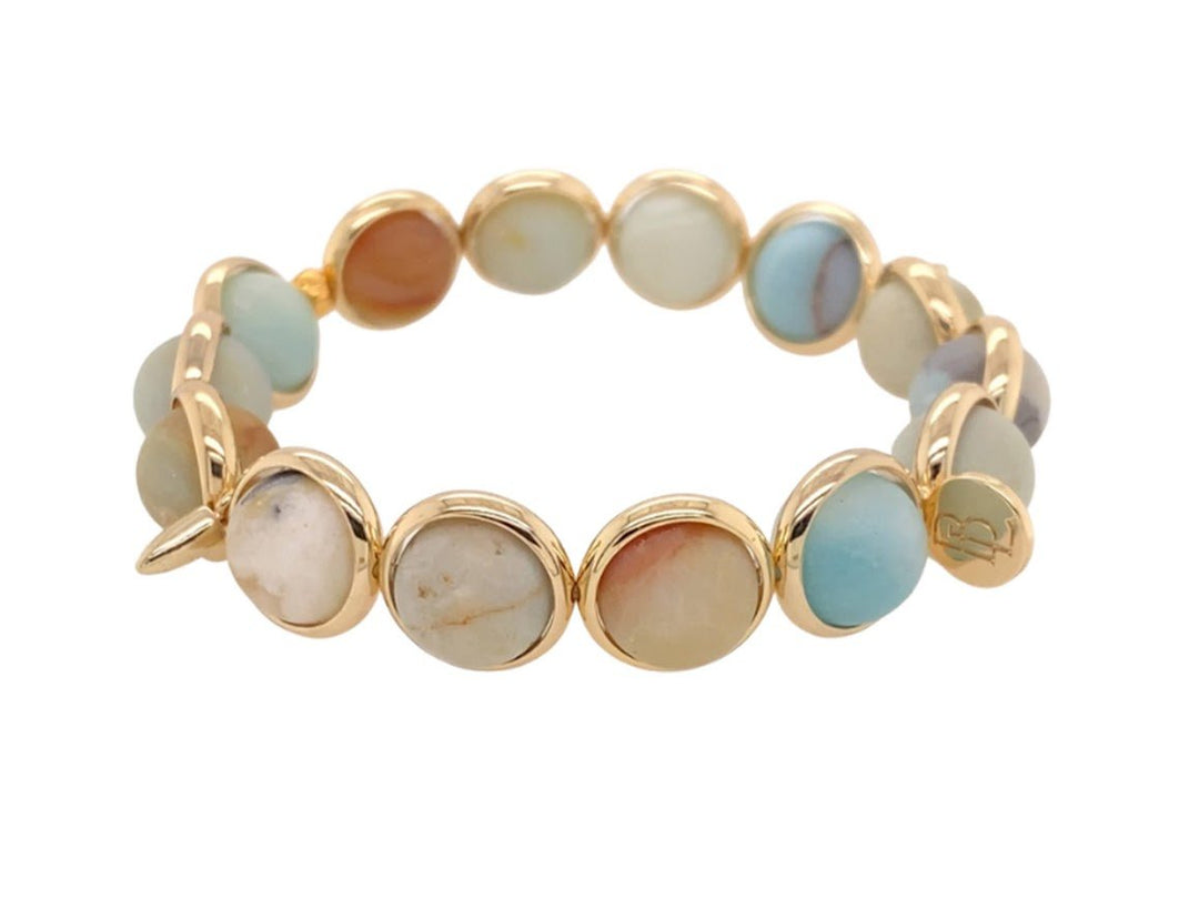 Matte Amazonite Bracelet with Spikes