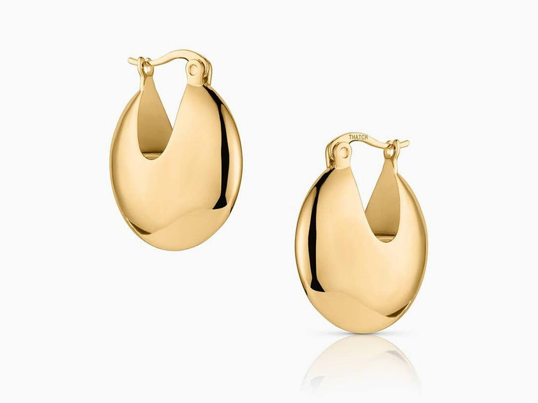 Gold Closed Hoop Earrings