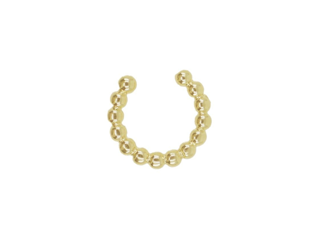 Yellow Gold Beaded Ear Cuff