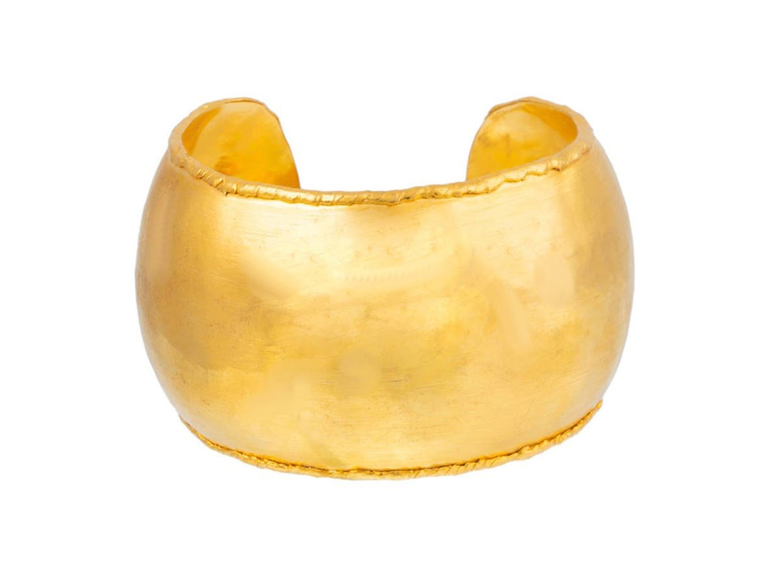 Wide Gold Curved Cuff