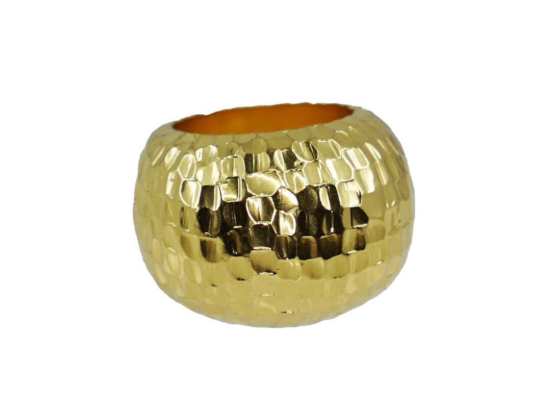 Rounded Chiseled Bombe Ring