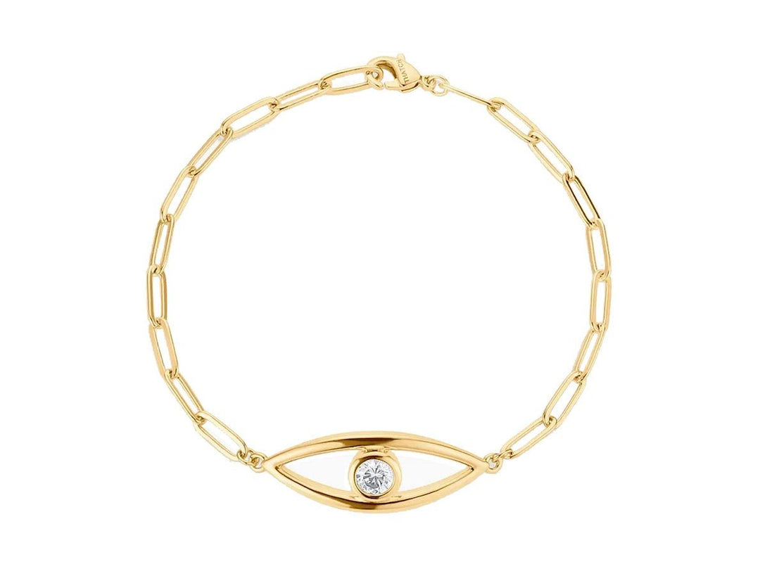 Gold Evil Eye Charm Bracelet