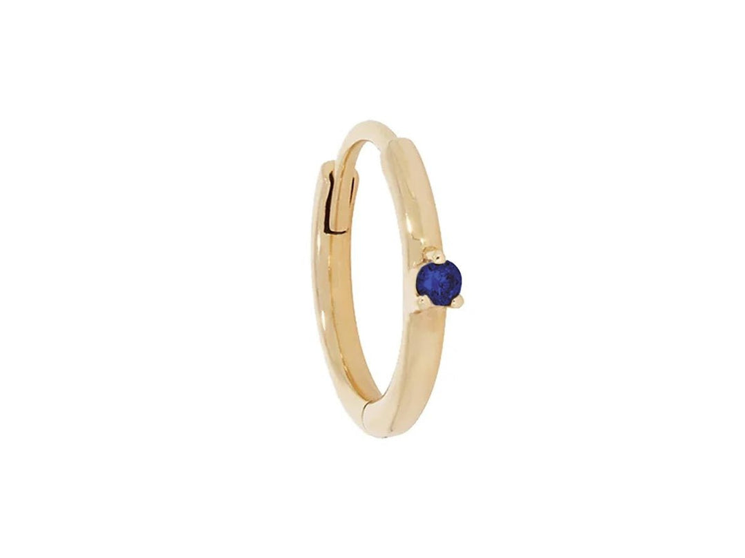 9k Clicker Hoop with Blue Sapphire