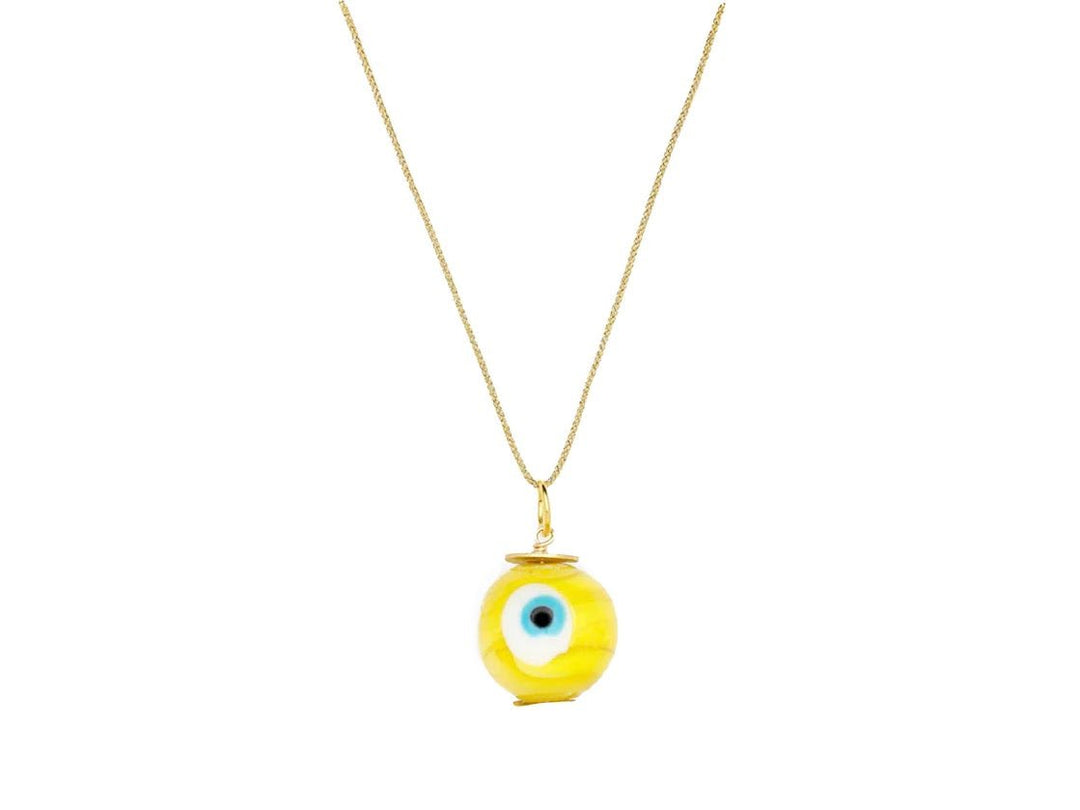 Golden Evil Eye Charm Necklace