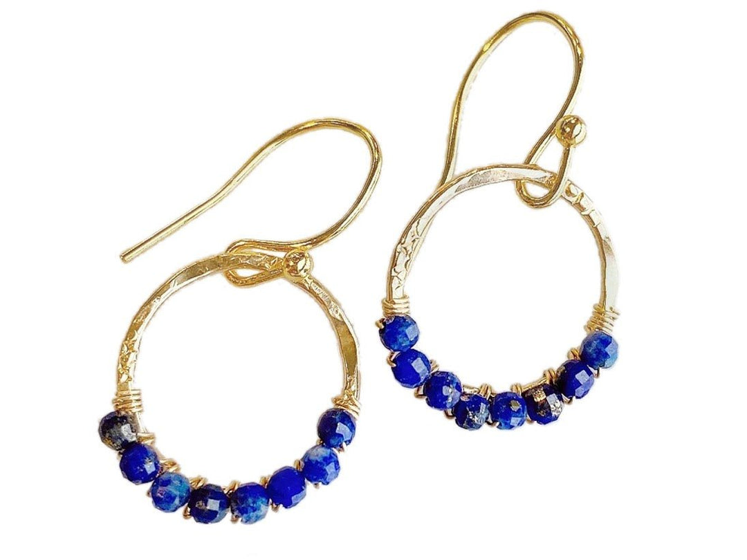 Lapis Loop Earrings