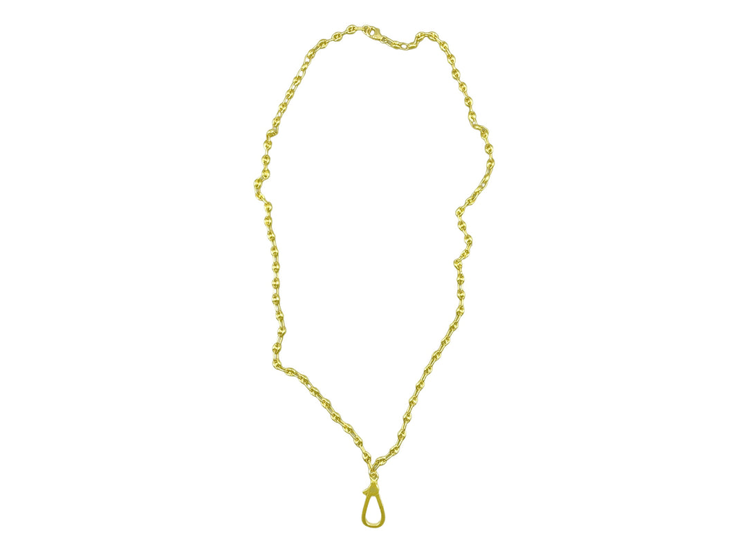 Mini Puffy Mariner Charm Lock Necklace