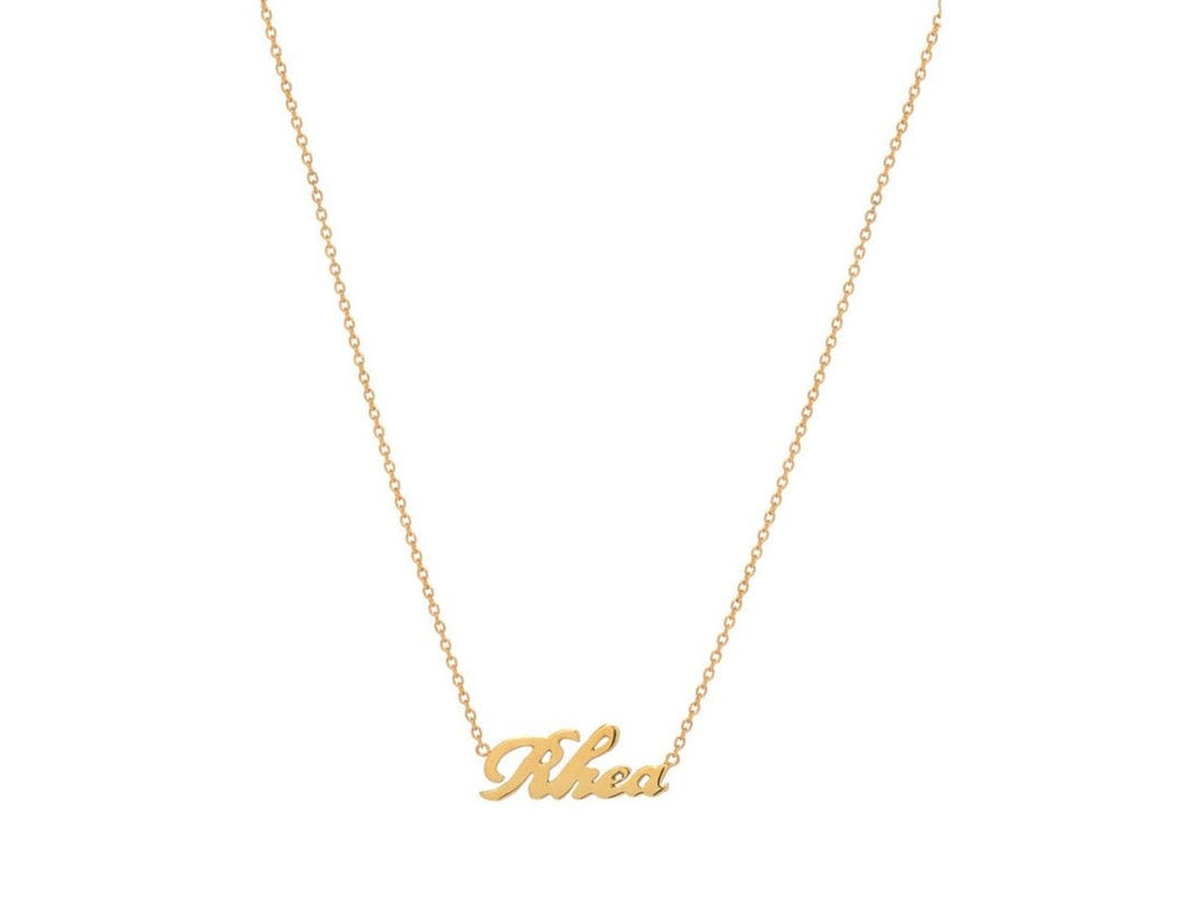 14k Gold Script Name Necklace