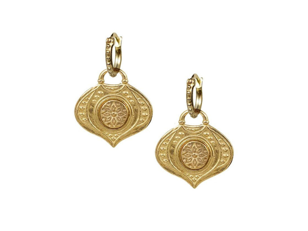 Sun Inlay Hatha Drop Earrings