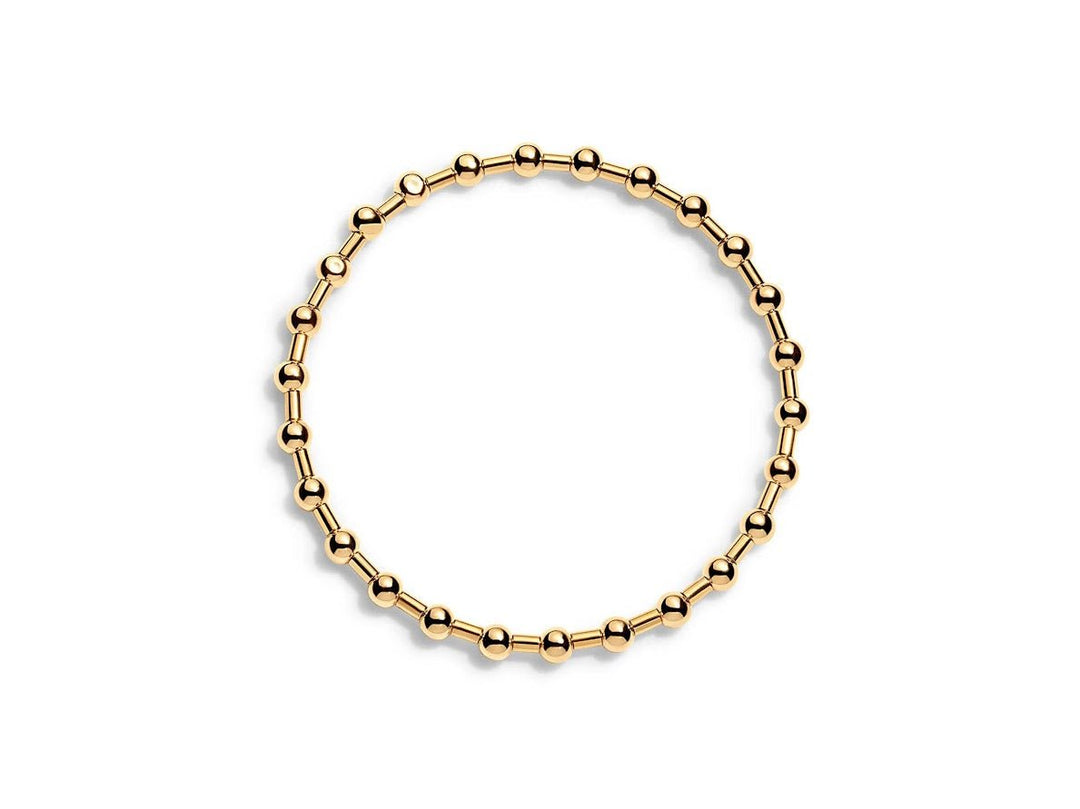 Gold Ball and Tube Bead Bracelet