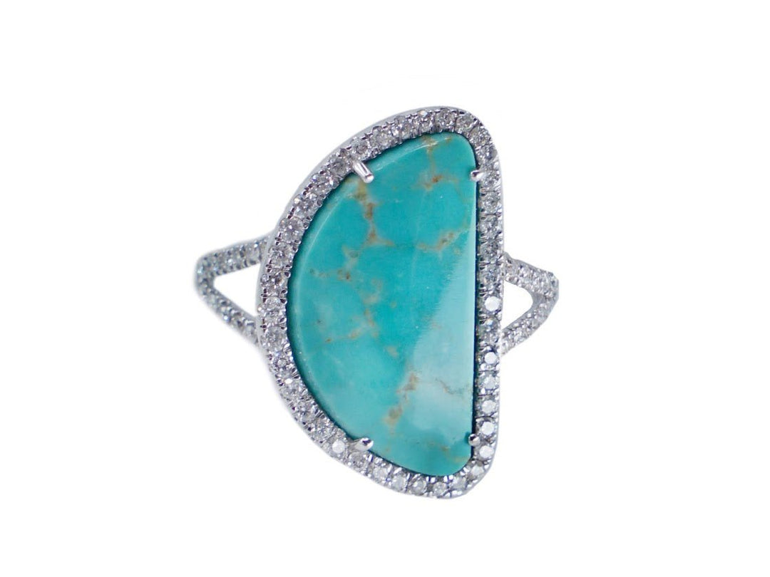 18k Turquoise and Diamond Ring