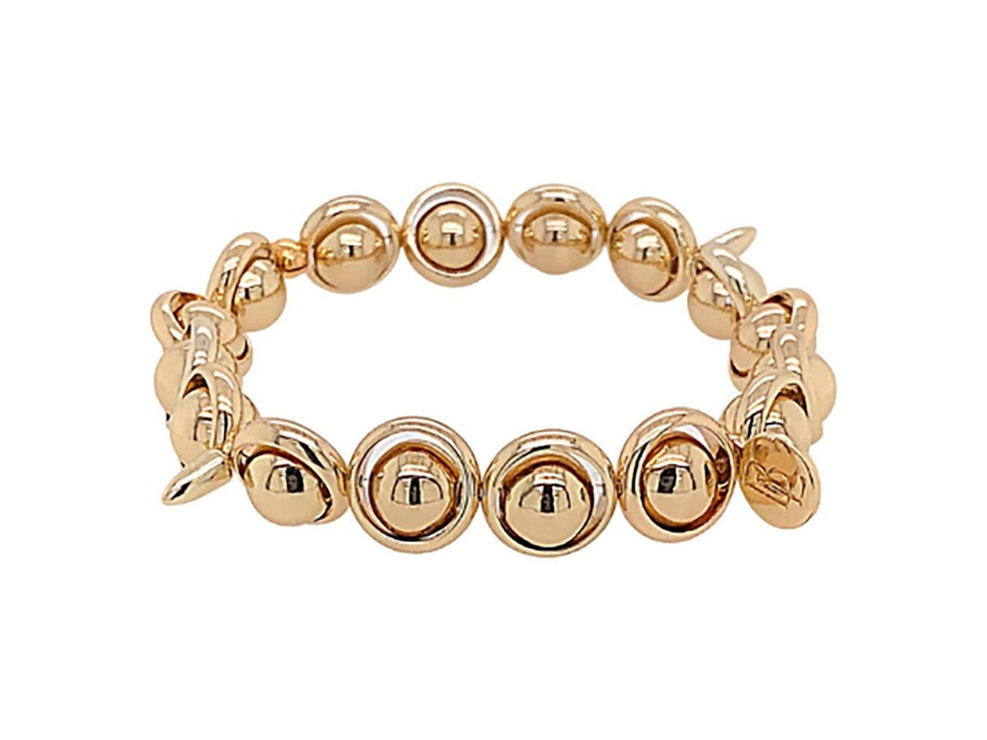 Gold Bead Bracelet with Spikes