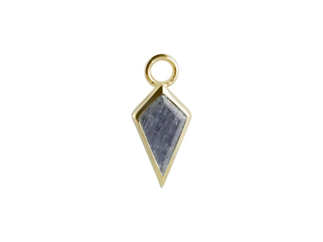 9k Kyanite Kite-Shaped Drop Charm