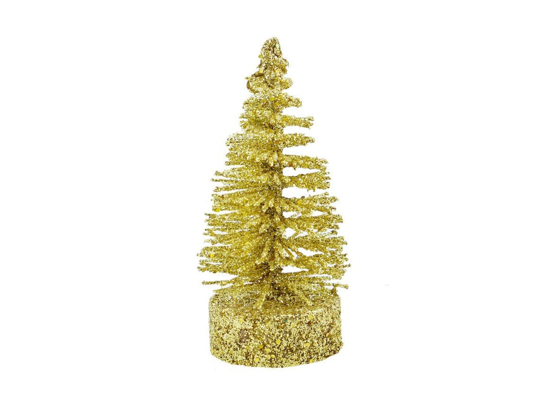 3-Inch Gold Glitter Pine Tree