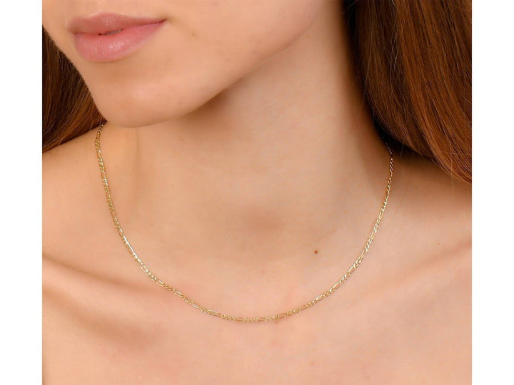14k Figaro Link Chain Necklace