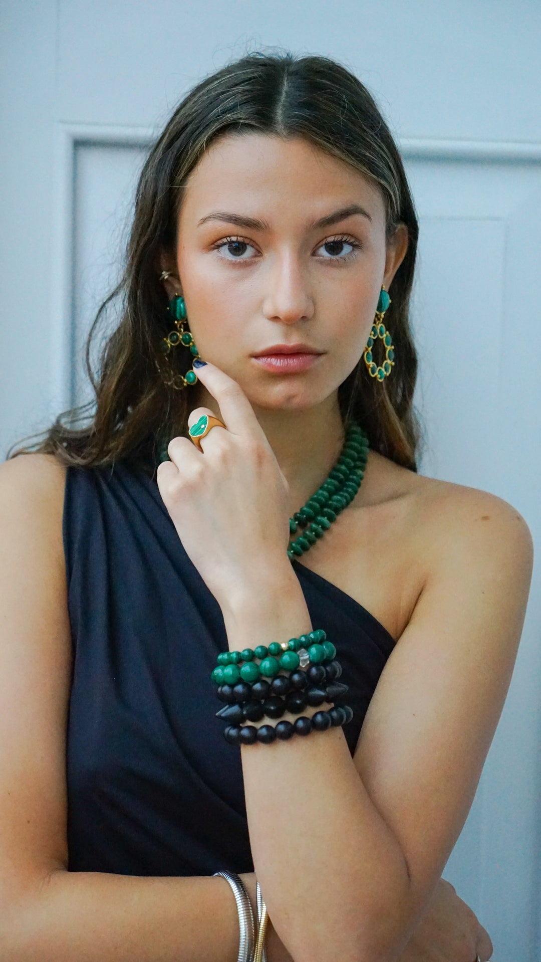 Black Howlite Stack of Bracelets