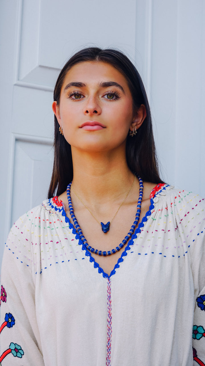 Lapis Wolf Necklace