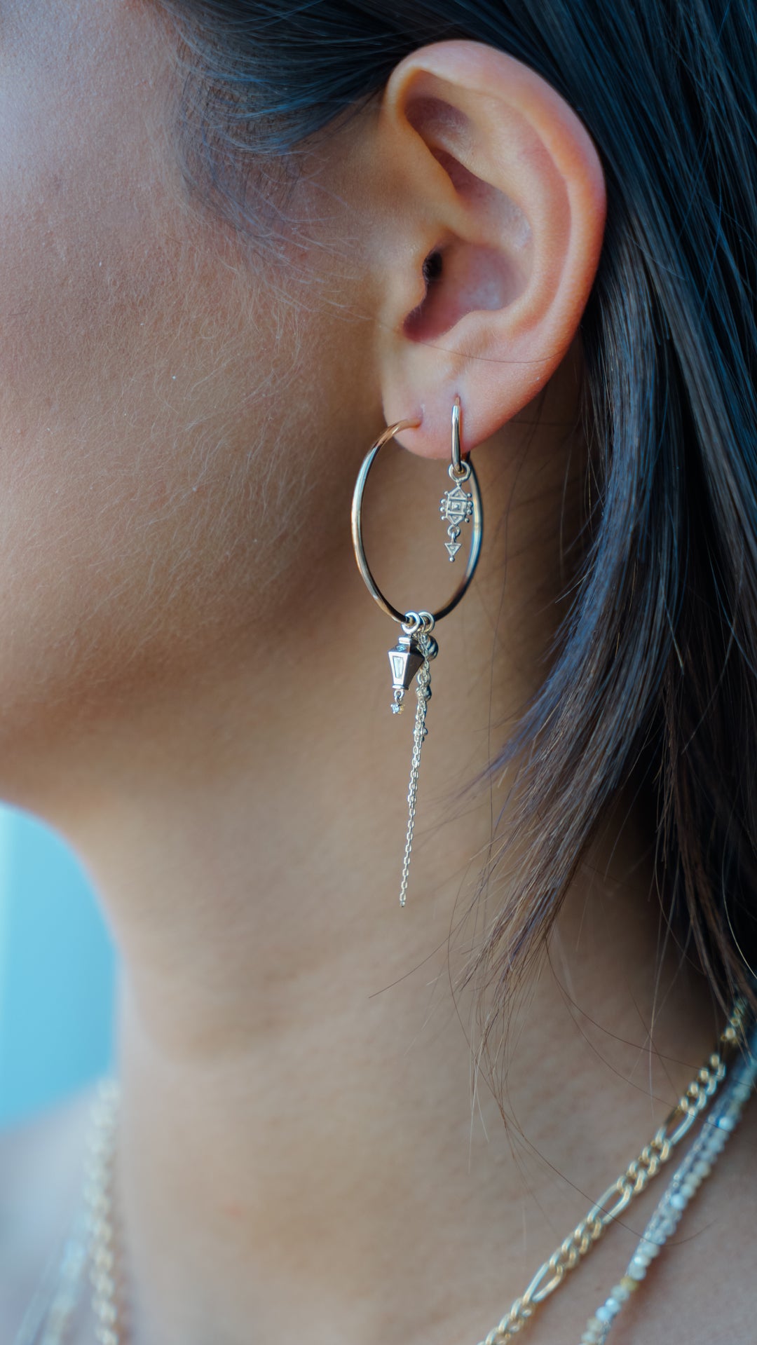 9k Journey Lucky Lantern Drop Charm with Diamonds