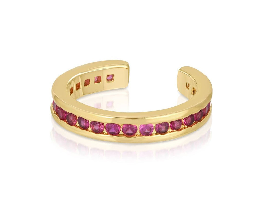 Earcuff with Red CZs