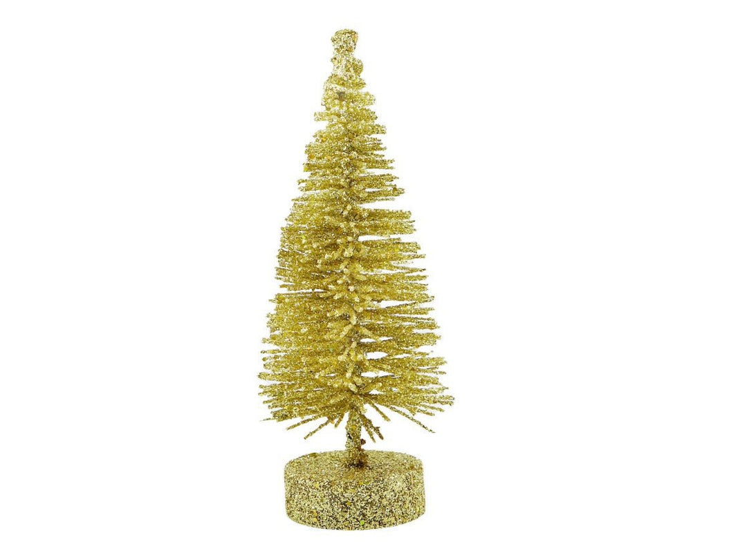 5-Inch Gold Glitter Pine Tree.