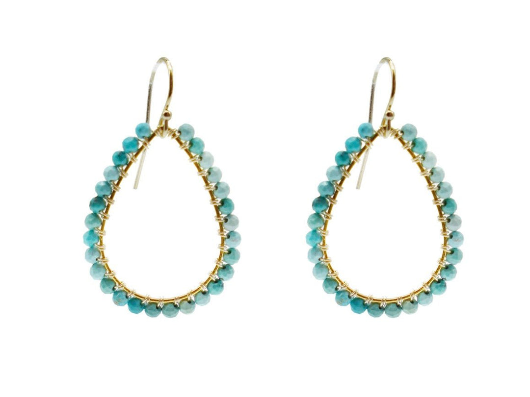 Teardrop Turquoise Drop Earrings