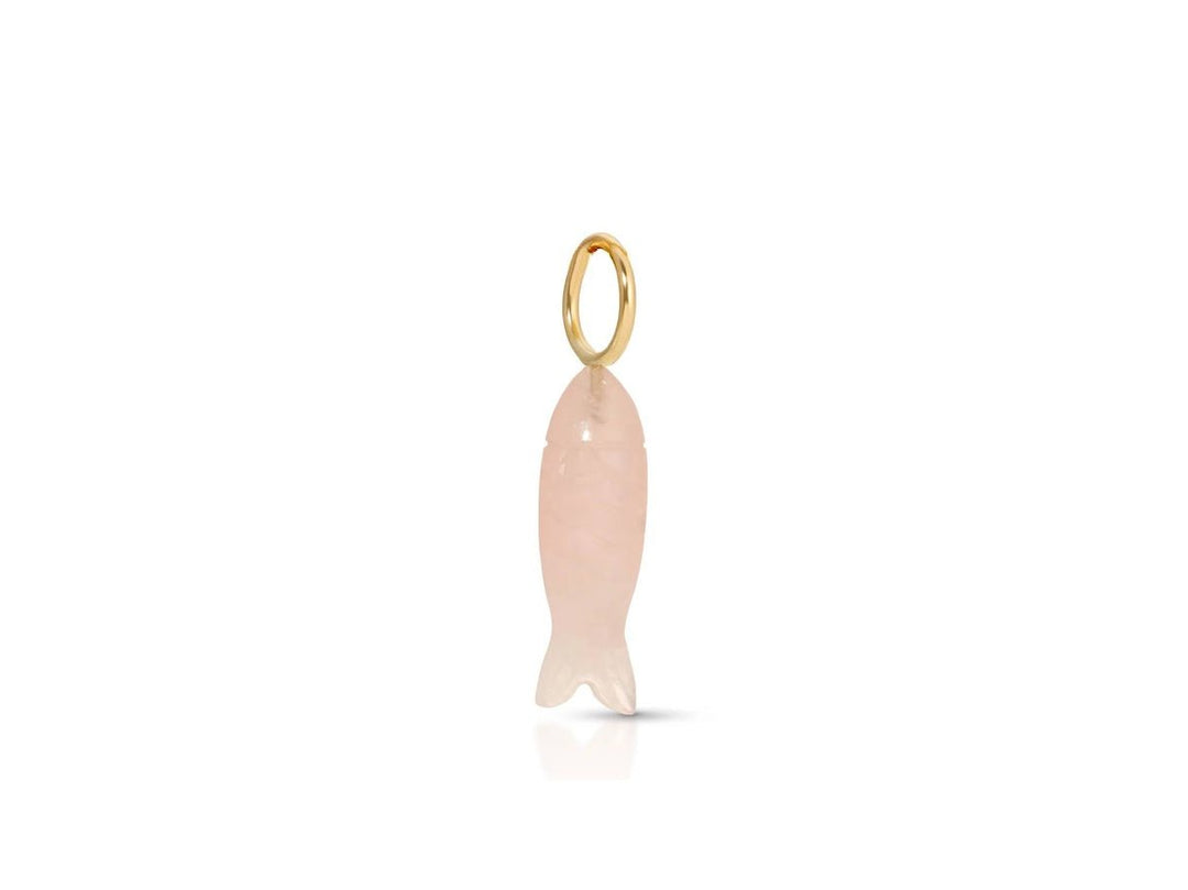 Rose Quartz Fish Charm