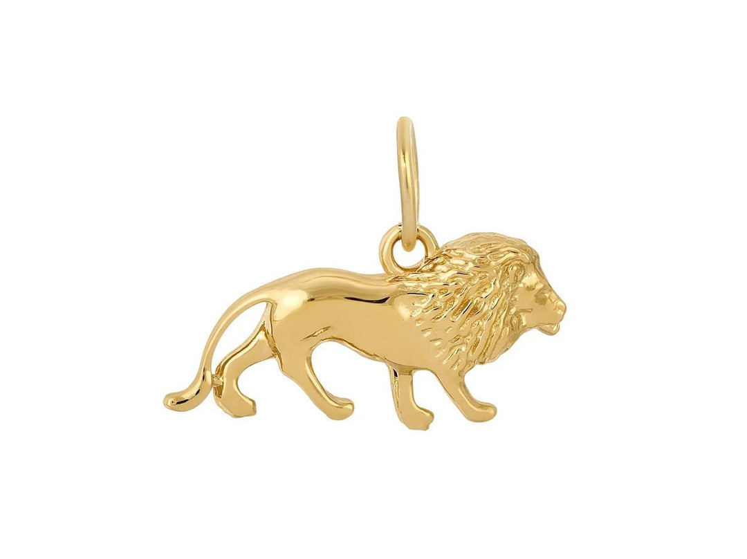 Gold Fierce Lion Charm
