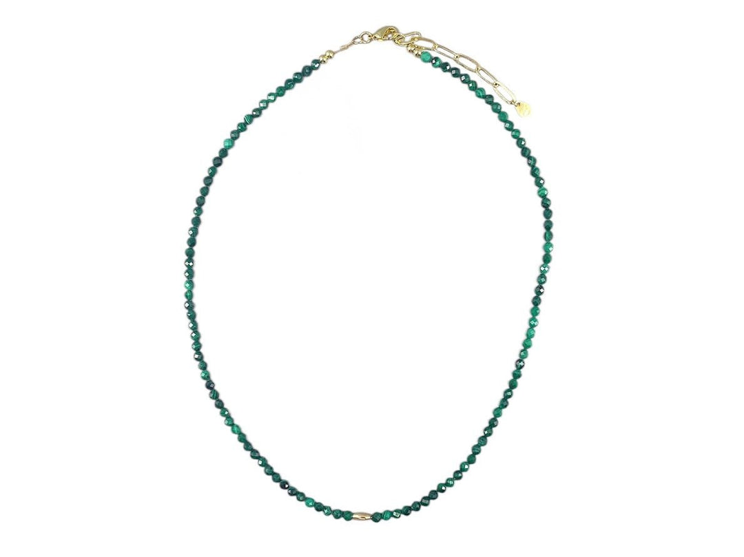 Beaded Malachite Necklace