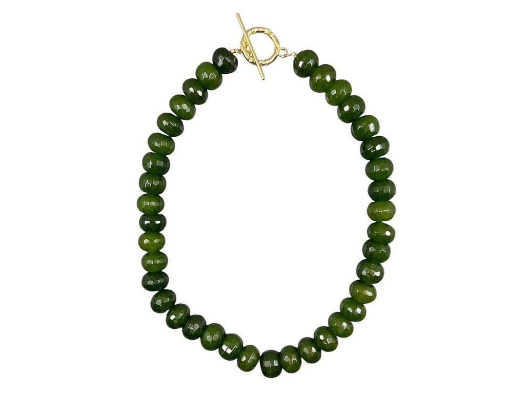 Green Agate Gumball Necklace