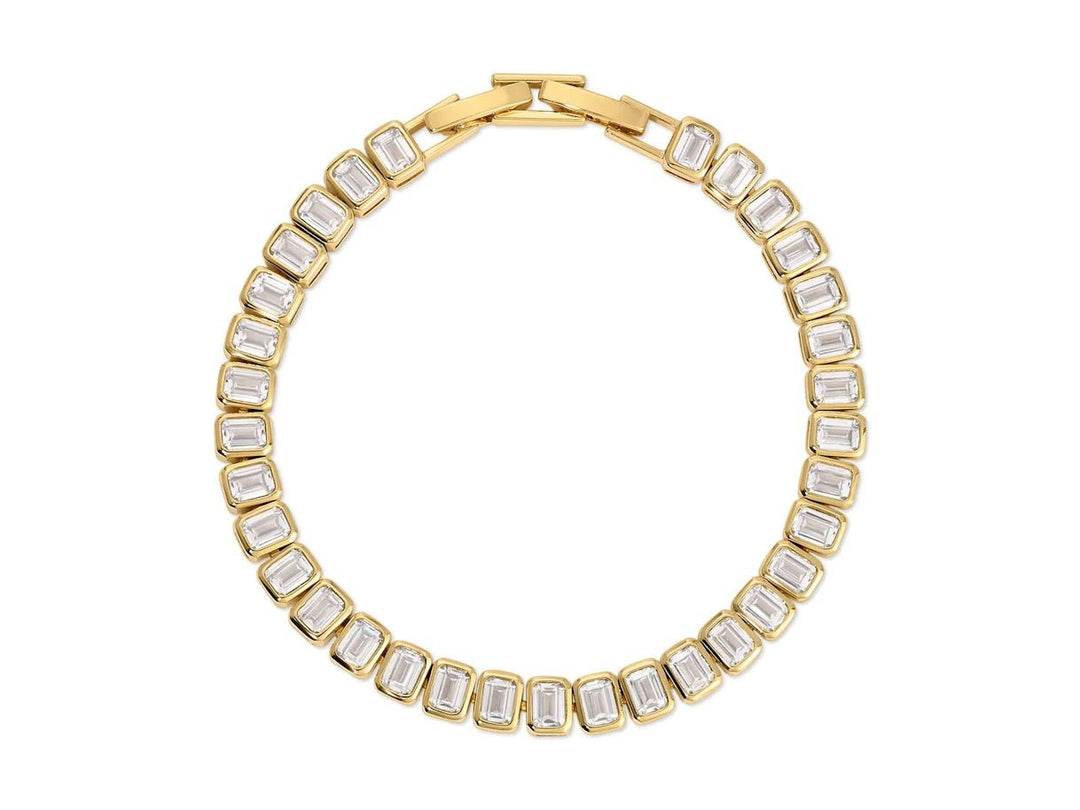 Gold and Baguette CZ Bracelet