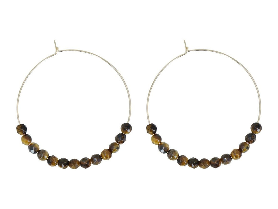 Tiger Eye Hoops