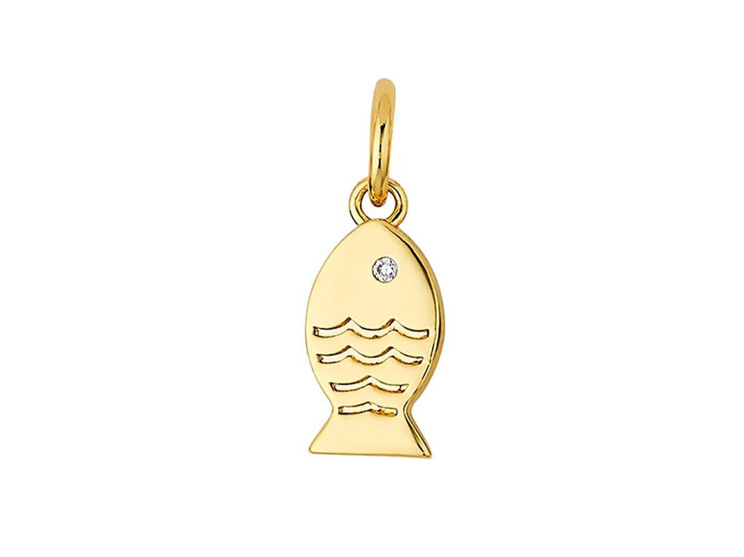 Mini Fish Charm with CZ Eye