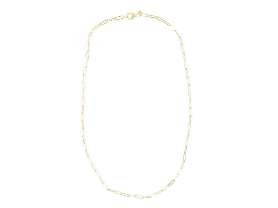 14k Small Paperclip Chain Necklace