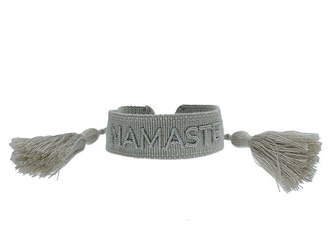 Sage Woven NAMASTE Bracelet