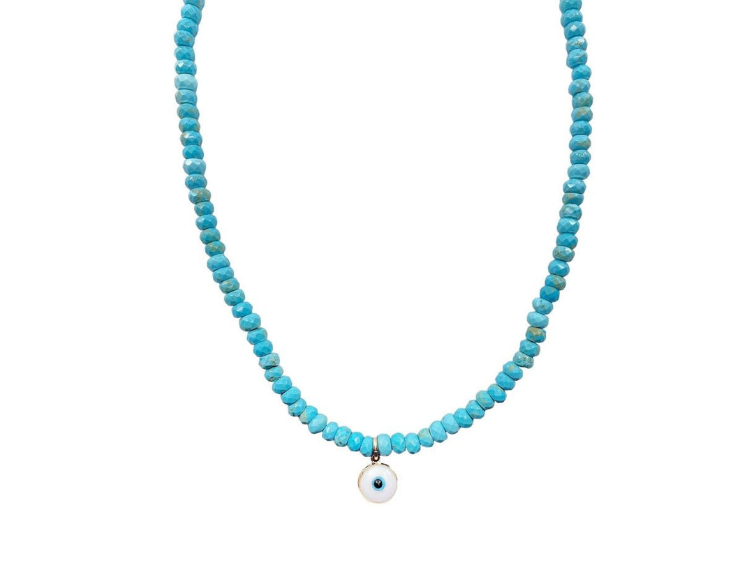 Turquoise Howlite Evil Eye Necklace