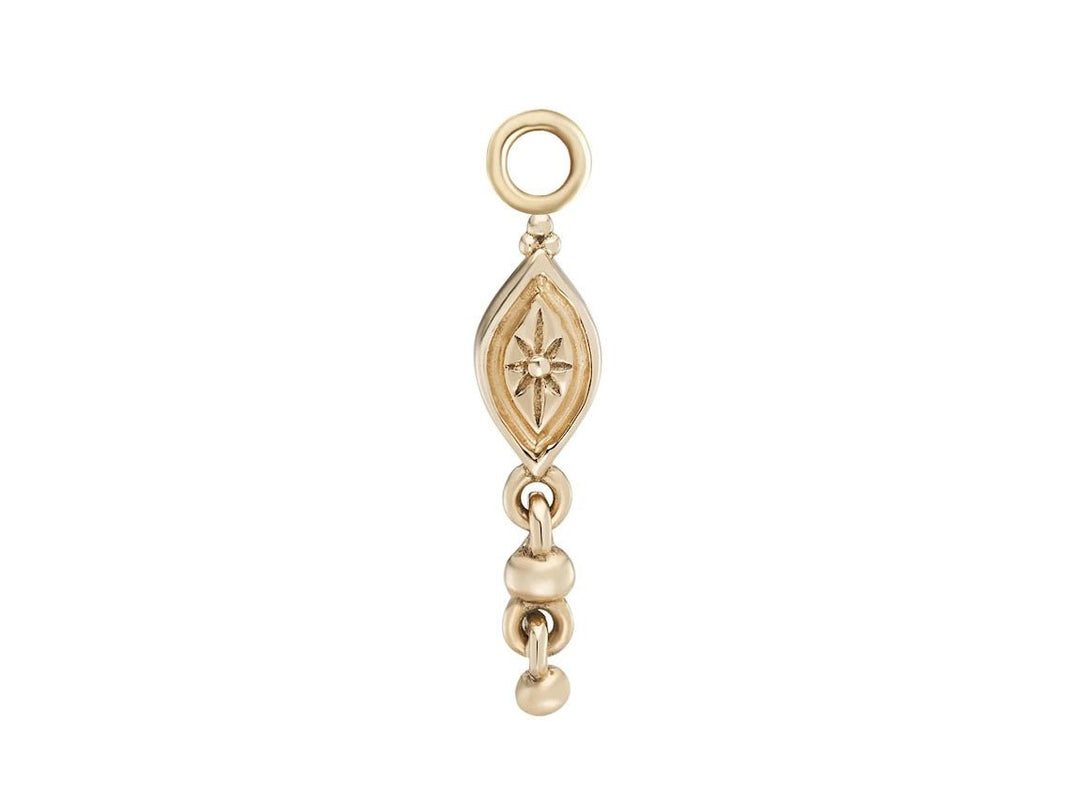 9k Marquis Dangling Bead Drop Charm