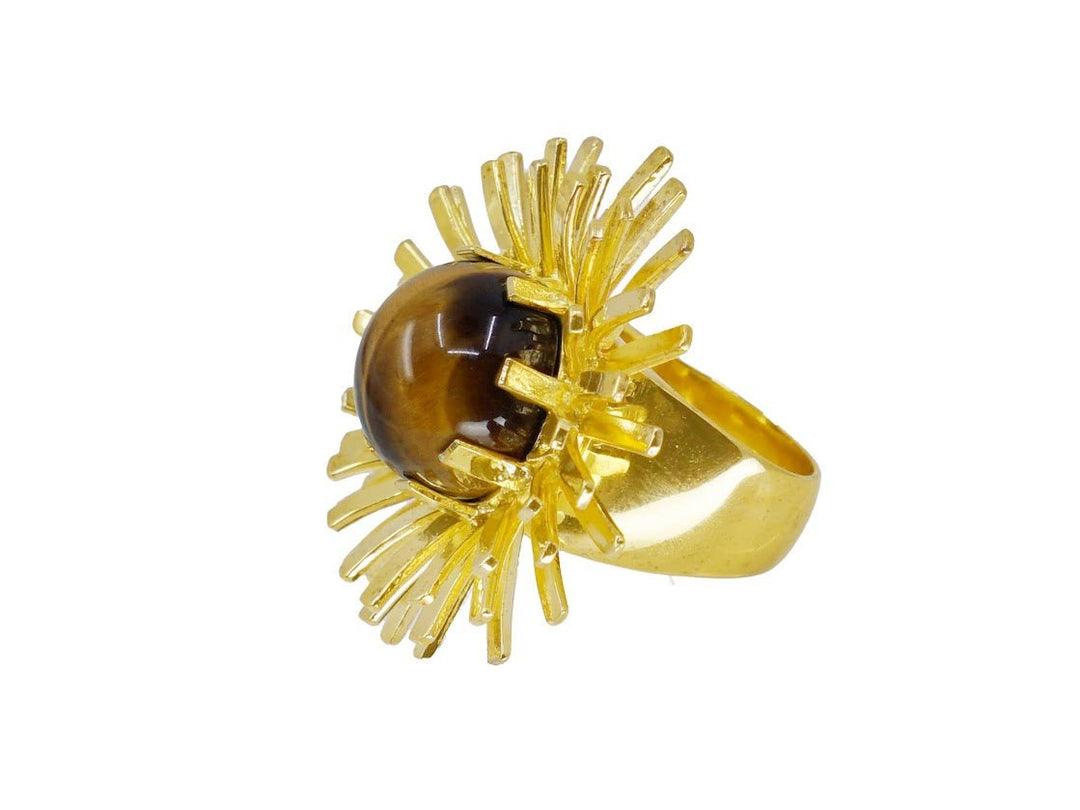 Tiger Eye Urchin Ring