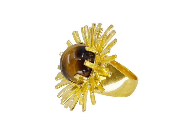 Tiger Eye Urchin Ring